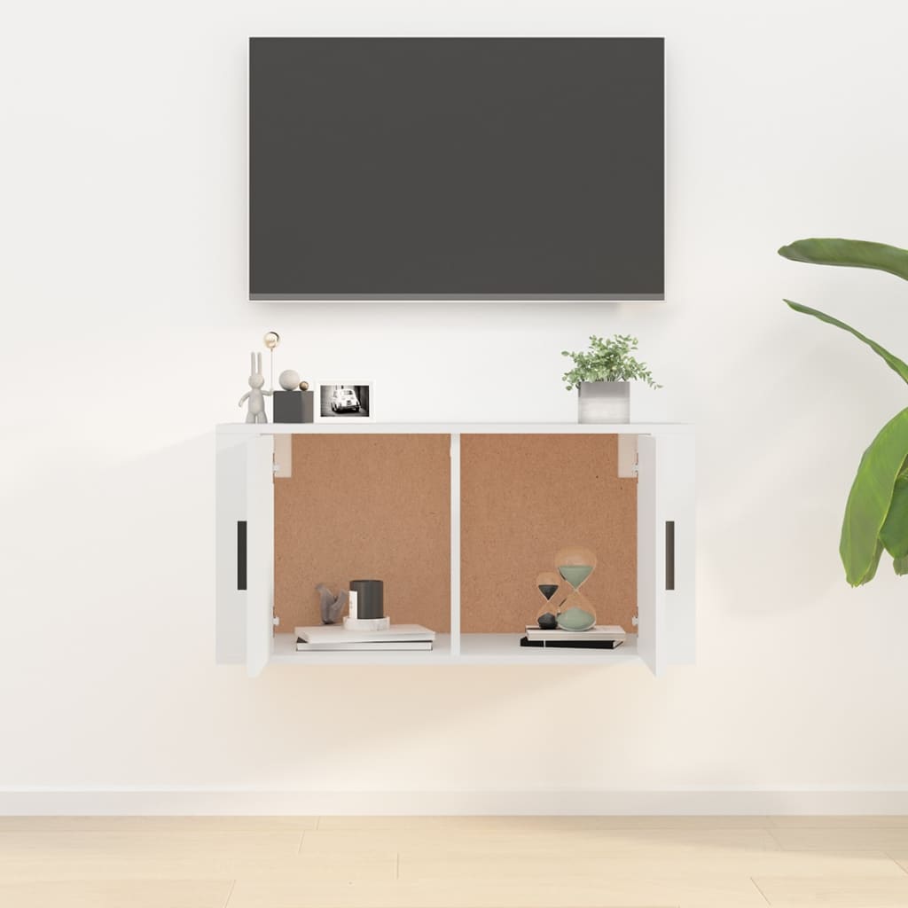 Wall Mounted TV Cabinet White 80x34,5x40 cm