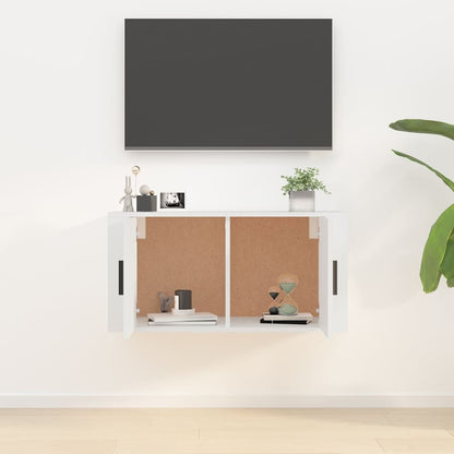 Wall Mounted TV Cabinet White 80x34,5x40 cm