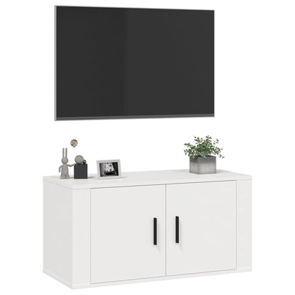 Wall Mounted TV Cabinet White 80x34,5x40 cm
