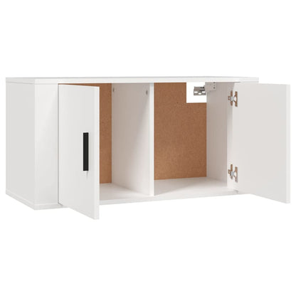 Wall Mounted TV Cabinet White 80x34,5x40 cm