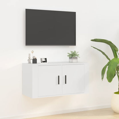 Wall Mounted TV Cabinet White 80x34,5x40 cm