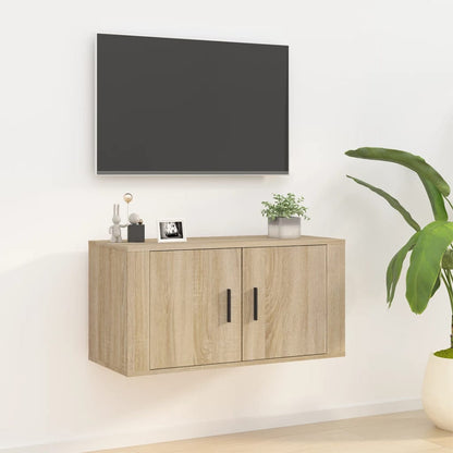 Wall Mounted TV Cabinet Sonoma Oak 80x34,5x40 cm