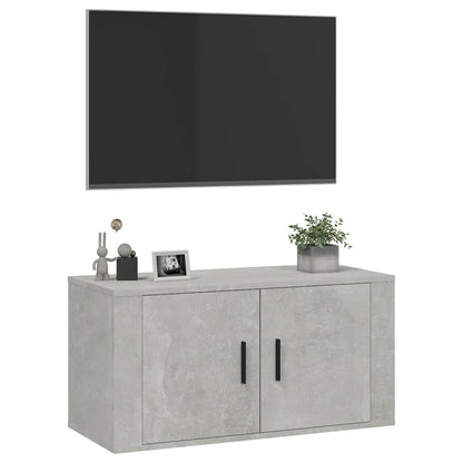 Wall Mounted TV Cabinet Concrete Grey 80x34,5x40 cm