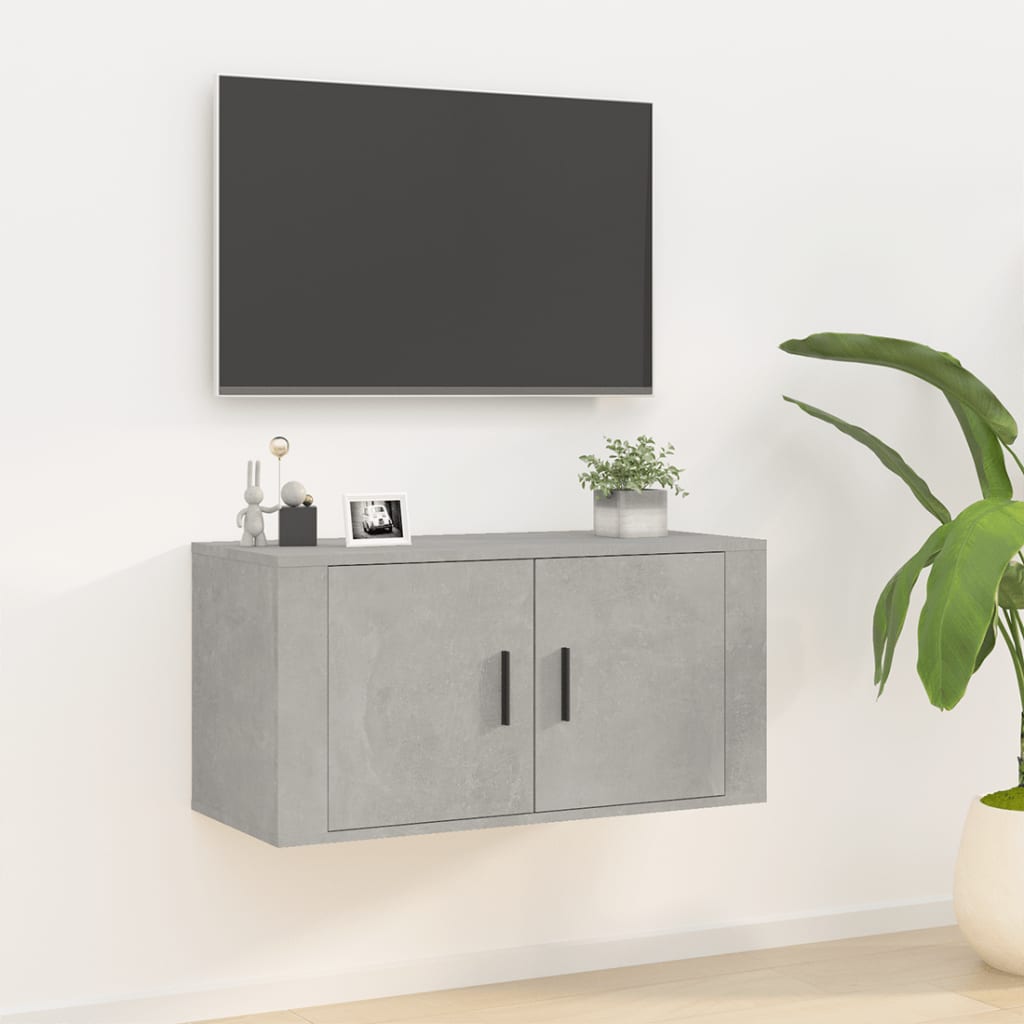 Wall Mounted TV Cabinet Concrete Grey 80x34,5x40 cm