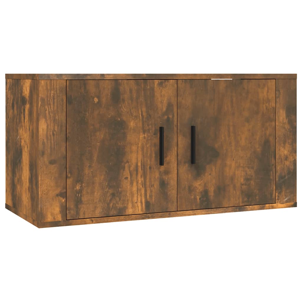 Wall Mounted TV Cabinet Smoked Oak 80x34,5x40 cm
