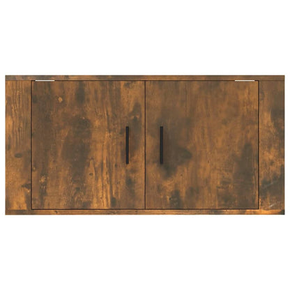 Wall Mounted TV Cabinet Smoked Oak 80x34,5x40 cm