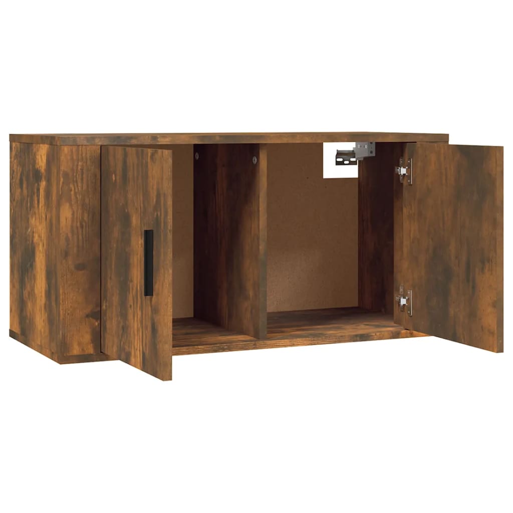 Wall Mounted TV Cabinet Smoked Oak 80x34,5x40 cm