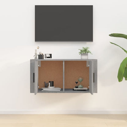 Wall Mounted TV Cabinet Grey Sonoma 80x34,5x40 cm