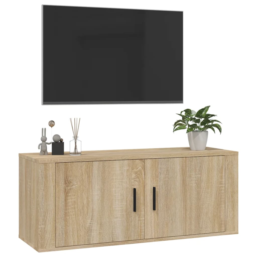 Wall Mounted TV Cabinet Sonoma Oak 100x34,5x40 cm