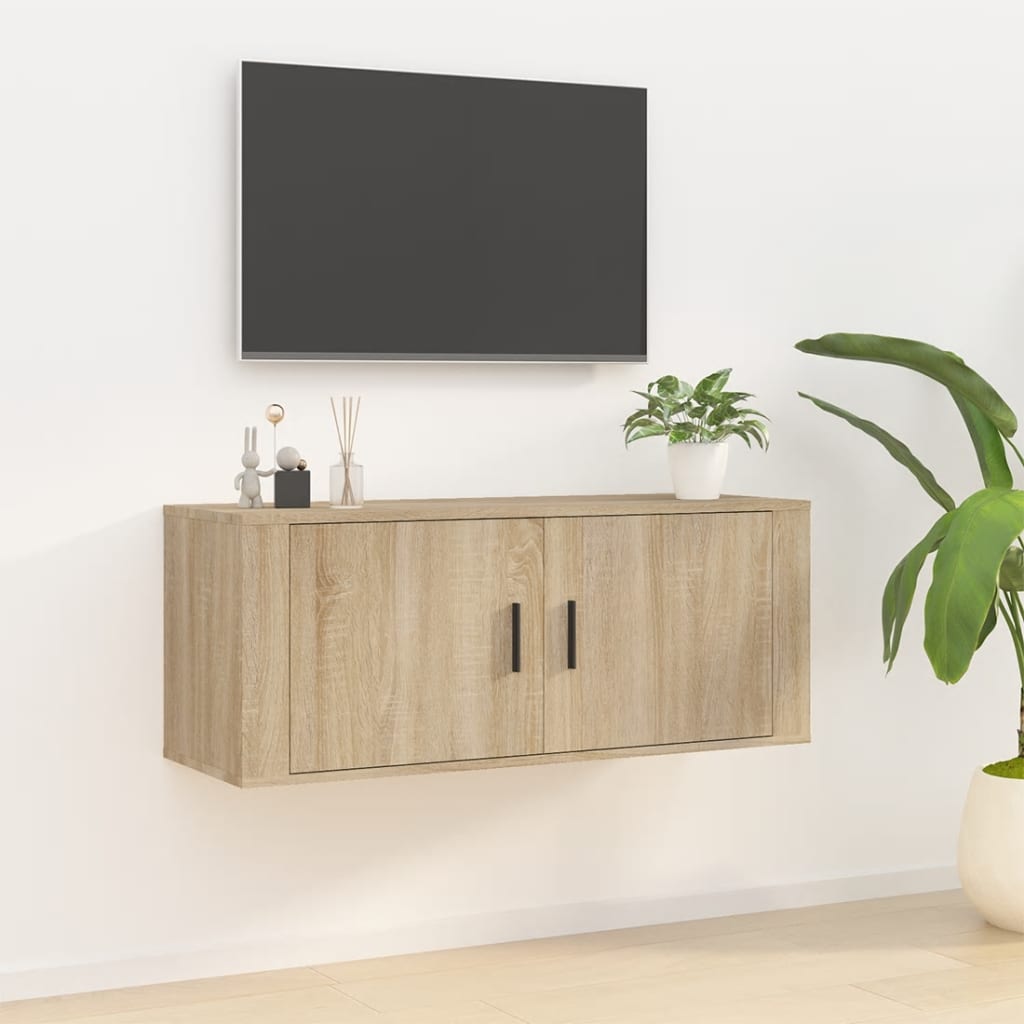 Wall Mounted TV Cabinet Sonoma Oak 100x34,5x40 cm