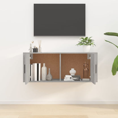 Wall Mounted TV Cabinet Concrete Grey 100x34,5x40 cm