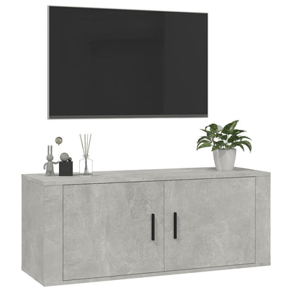 Wall Mounted TV Cabinet Concrete Grey 100x34,5x40 cm