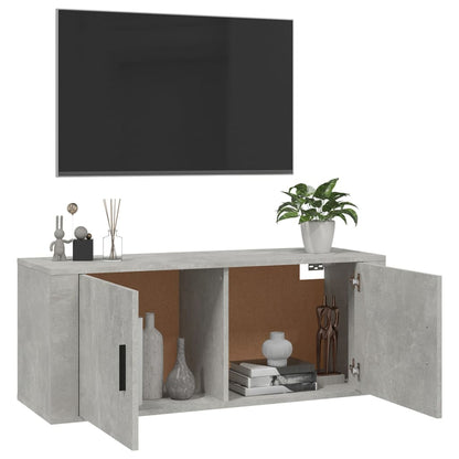 Wall Mounted TV Cabinet Concrete Grey 100x34,5x40 cm