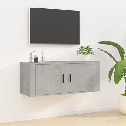 Wall Mounted TV Cabinet Concrete Grey 100x34,5x40 cm