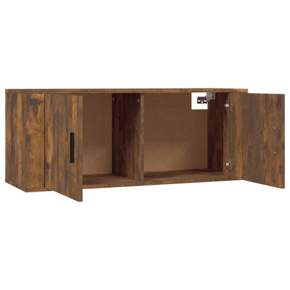 Wall Mounted TV Cabinet Smoked Oak 100x34,5x40 cm