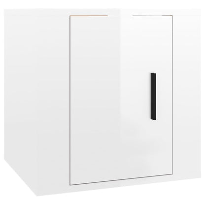 Wall Mounted TV Cabinet High Gloss White 40x34,5x40 cm