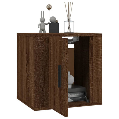 2 Piece Wall-mounted TV Cabinet Set Brown Oak 40x34,5x40 cm