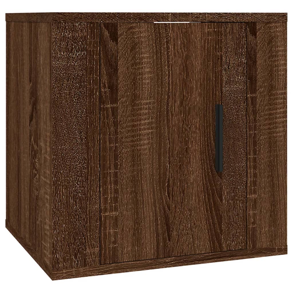 2 Piece Wall-mounted TV Cabinet Set Brown Oak 40x34,5x40 cm