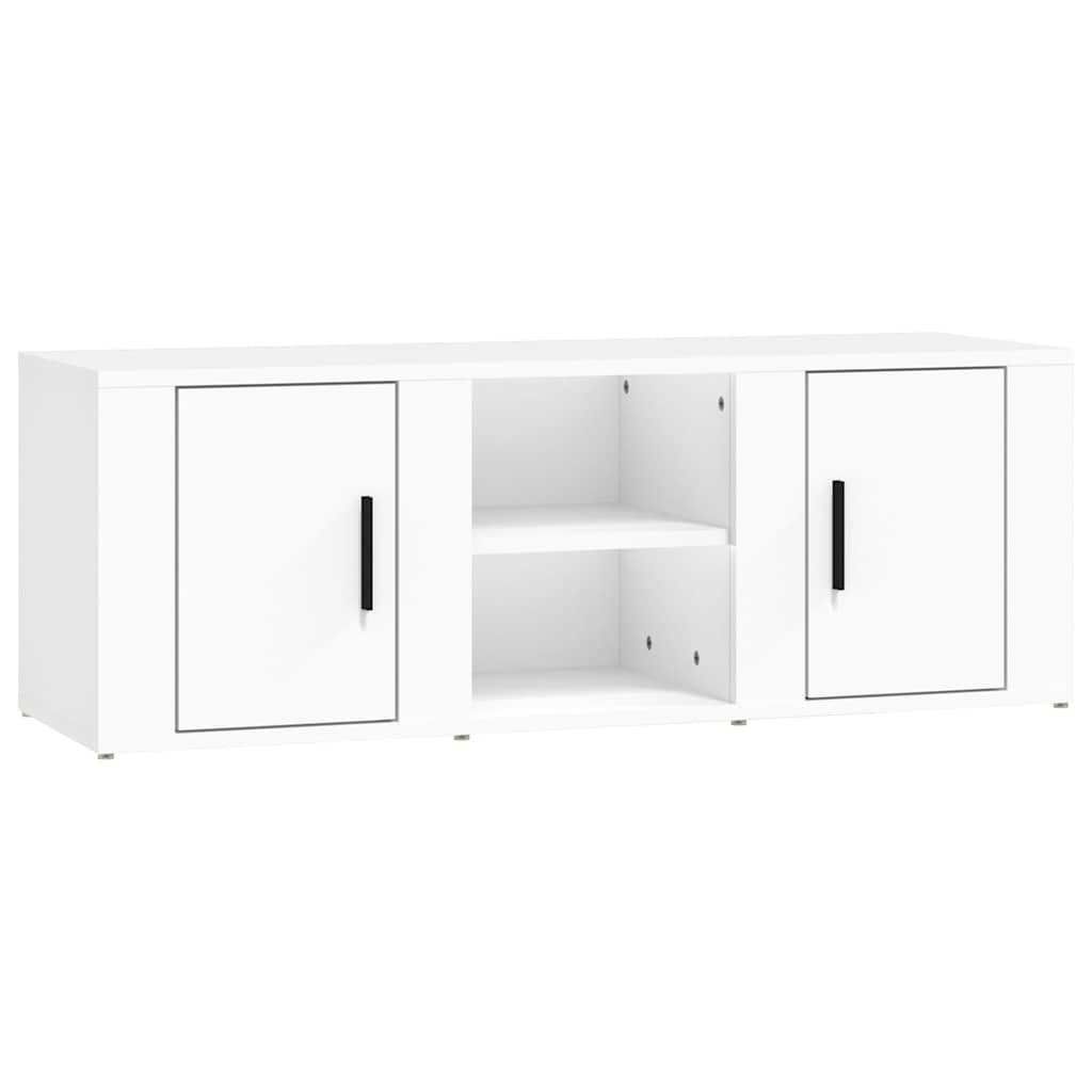 TV Cabinet White 100x31,5x35 cm Engineered Wood