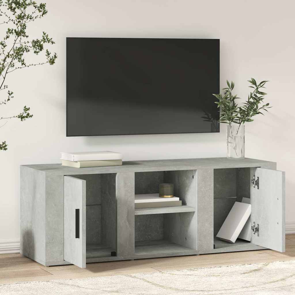 TV Cabinet Concrete Grey 100x31,5x35 cm Engineered Wood