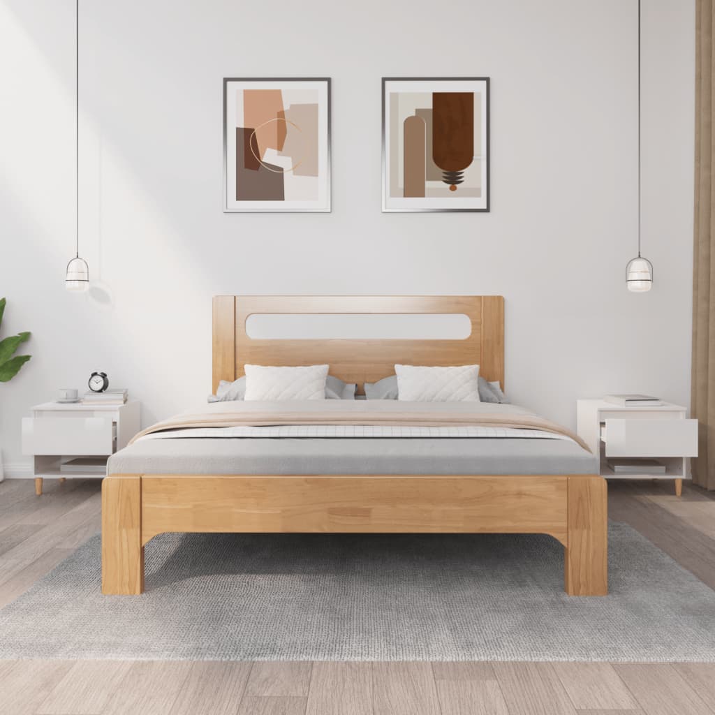 Bedside Tables 2 pcs High Gloss White 50x46x50 Engineered Wood