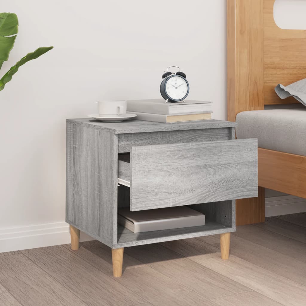 Bedside Table Grey Sonoma 50x46x50 Engineered Wood