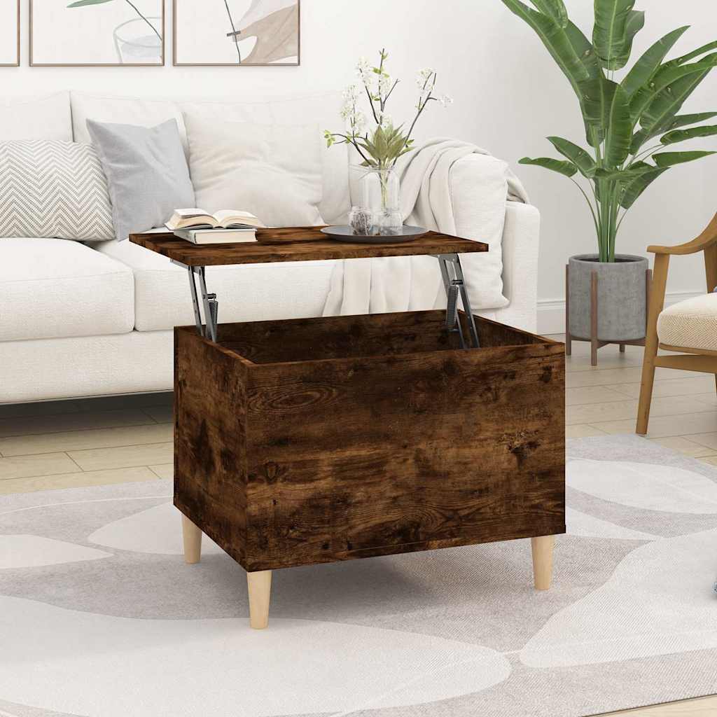Coffee Table Smoked Oak 60x44,5x45 cm Engineered Wood