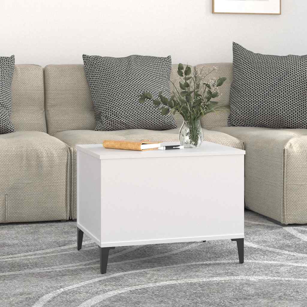 Coffee Table White 60x44,5x45 cm Engineered Wood