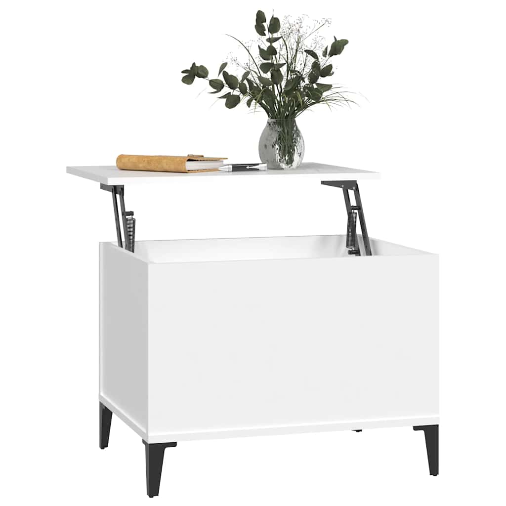Coffee Table White 60x44,5x45 cm Engineered Wood