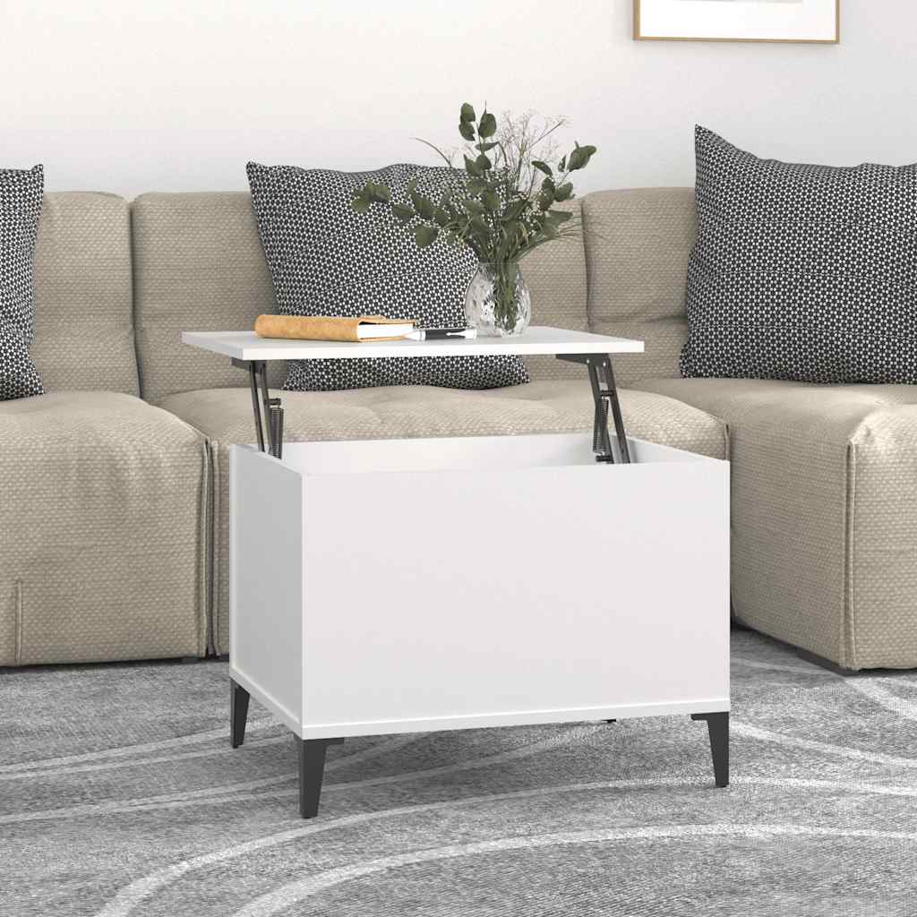 Coffee Table White 60x44,5x45 cm Engineered Wood
