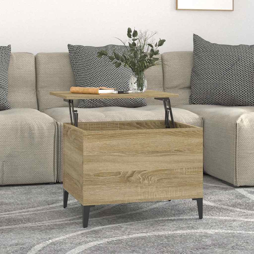 Coffee Table Sonoma Oak 60x44,5x45 cm Engineered Wood