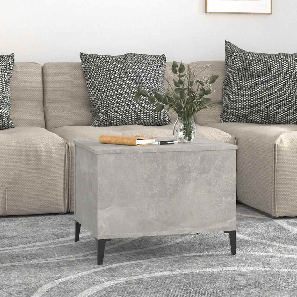 Coffee Table Concrete Grey 60x44,5x45 cm Engineered Wood