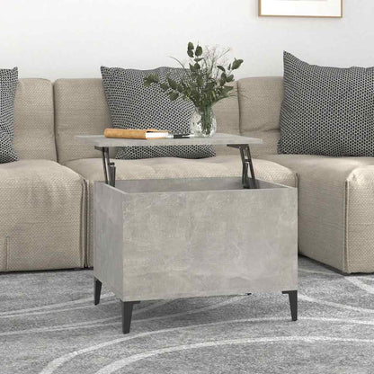 Coffee Table Concrete Grey 60x44,5x45 cm Engineered Wood