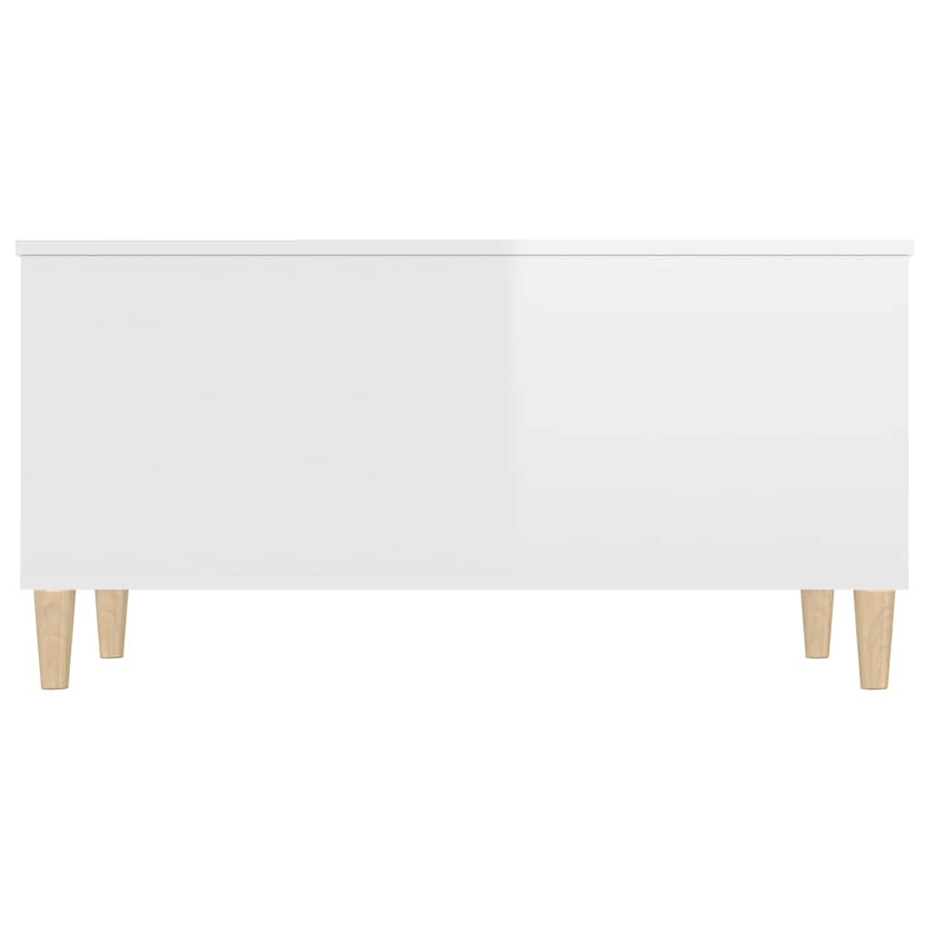Coffee Table High Gloss White 90x44,5x45 cm Engineered Wood