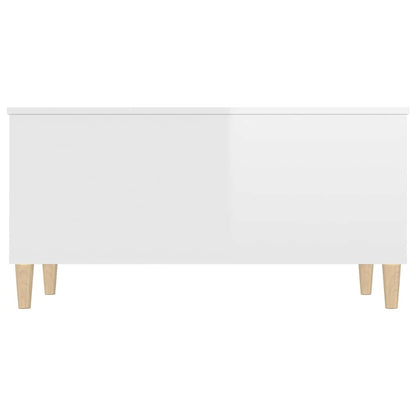 Coffee Table High Gloss White 90x44,5x45 cm Engineered Wood