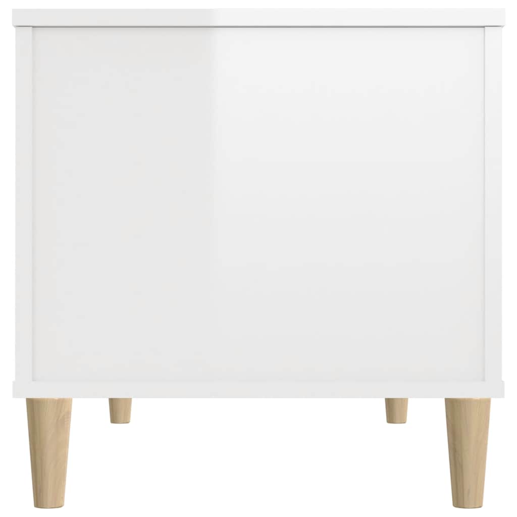 Coffee Table High Gloss White 90x44.5x45 cm Engineered Wood
