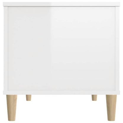 Coffee Table High Gloss White 90x44.5x45 cm Engineered Wood