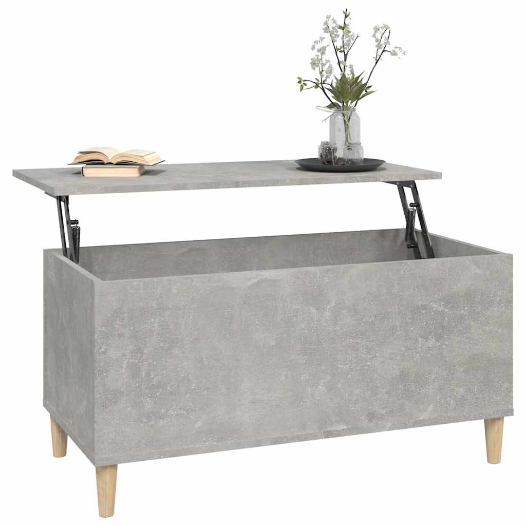 Coffee Table Concrete Grey 90x44,5x45 cm Engineered Wood