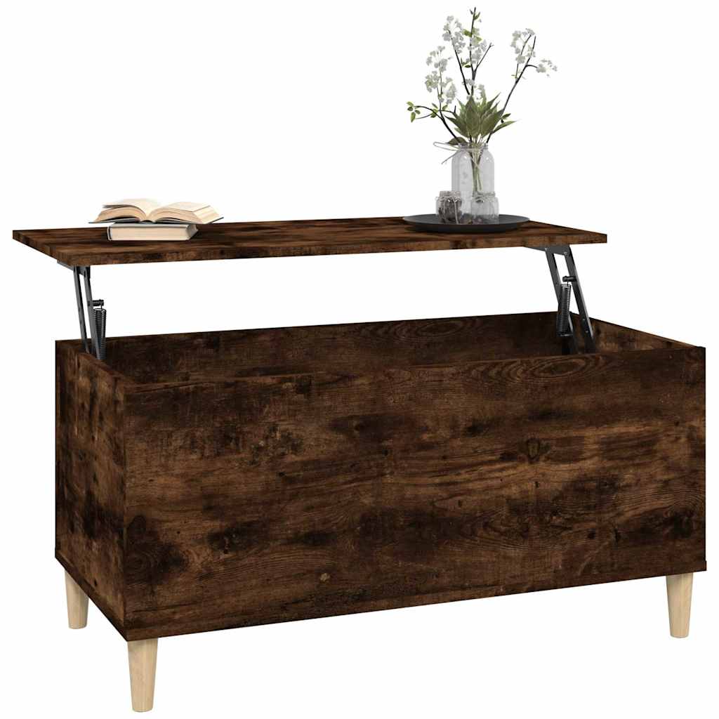 Coffee Table Smoked Oak 90x44,5x45 cm Engineered Wood