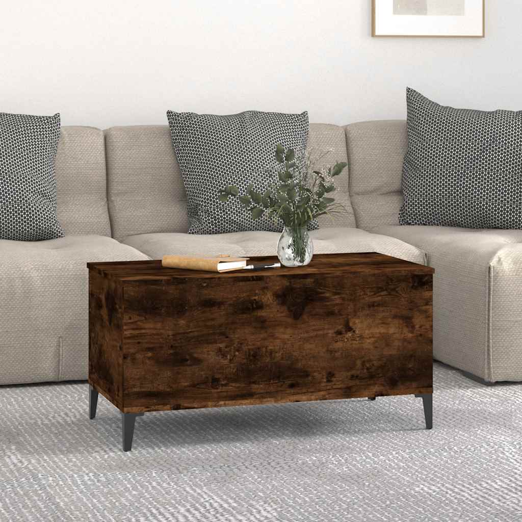 Coffee Table Smoked Oak 90x44,5x45 cm Engineered Wood