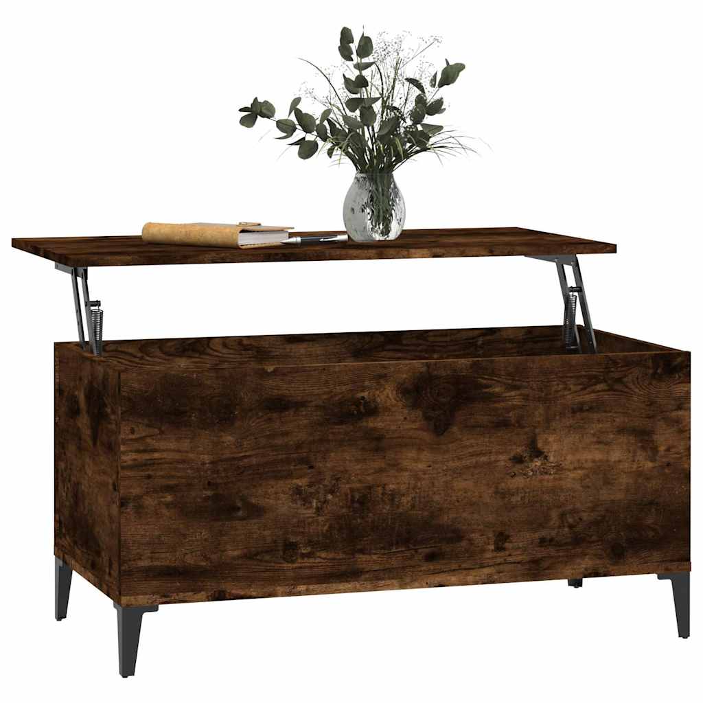 Coffee Table Smoked Oak 90x44,5x45 cm Engineered Wood