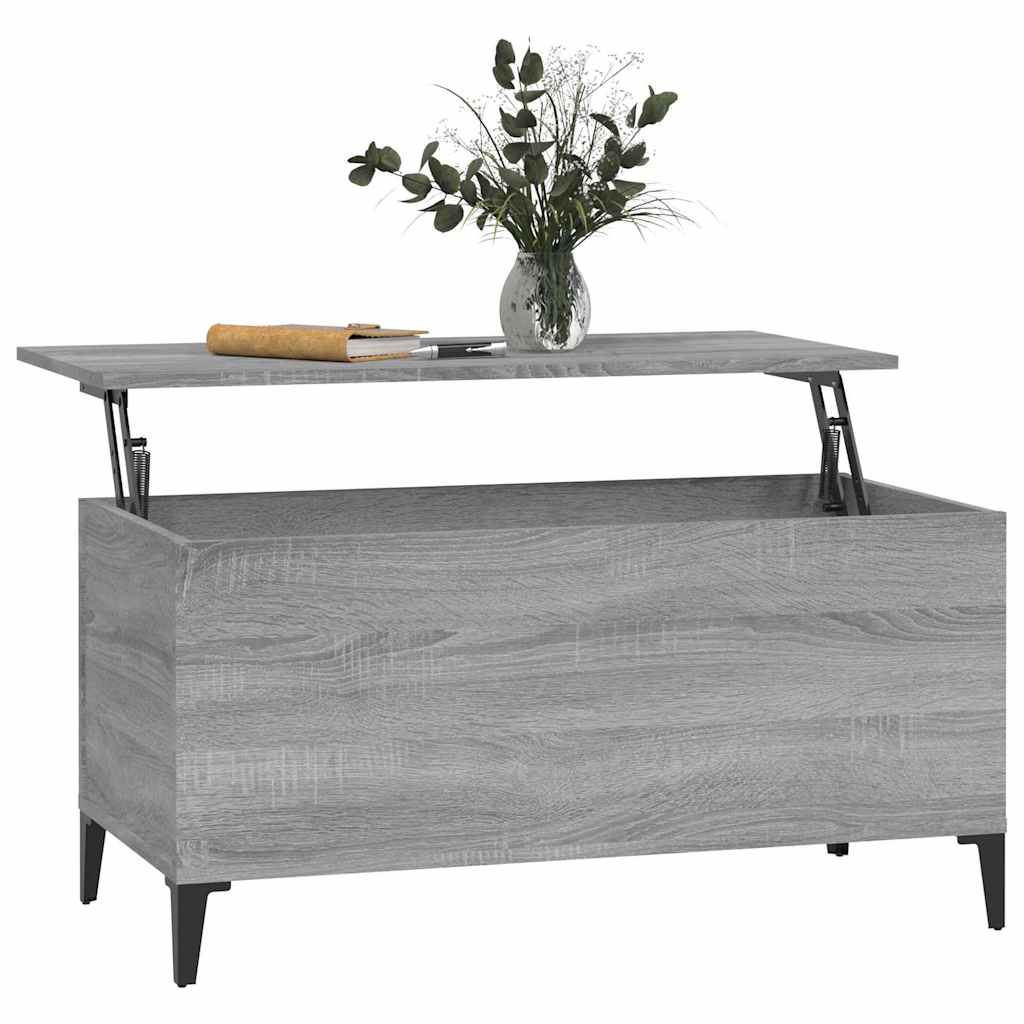 Coffee Table Grey Sonoma 90x44,5x45 cm Engineered Wood