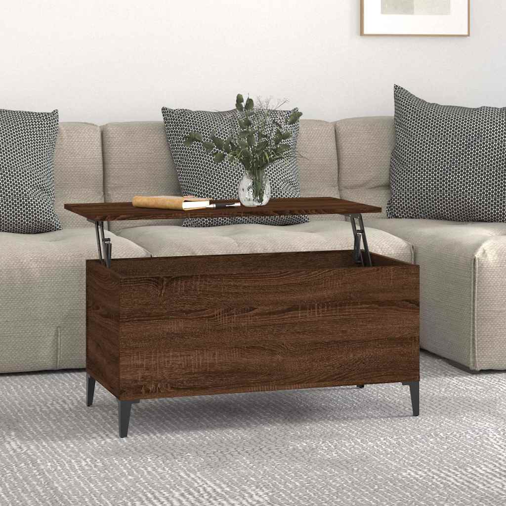 Coffee Table Brown Oak 90x44,5x45 cm Engineered Wood