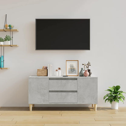 TV Cabinet Concrete Grey 102x44.5x50 cm Engineered Wood