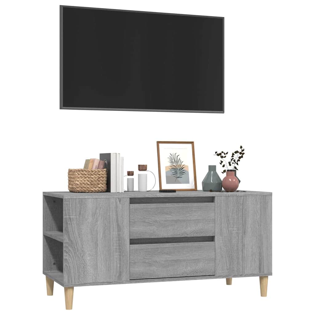 TV Cabinet Grey Sonoma 102x44,5x50 cm Engineered Wood