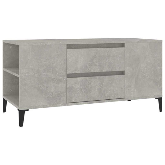 TV Cabinet Concrete Grey 102x44,5x50 cm Engineered Wood