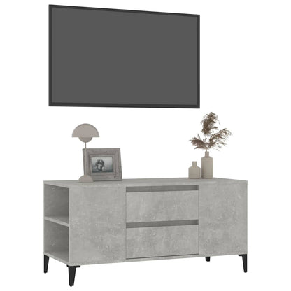 TV Cabinet Concrete Grey 102x44,5x50 cm Engineered Wood
