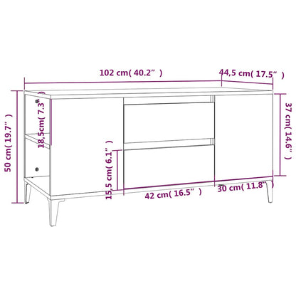 TV Cabinet Concrete Grey 102x44,5x50 cm Engineered Wood