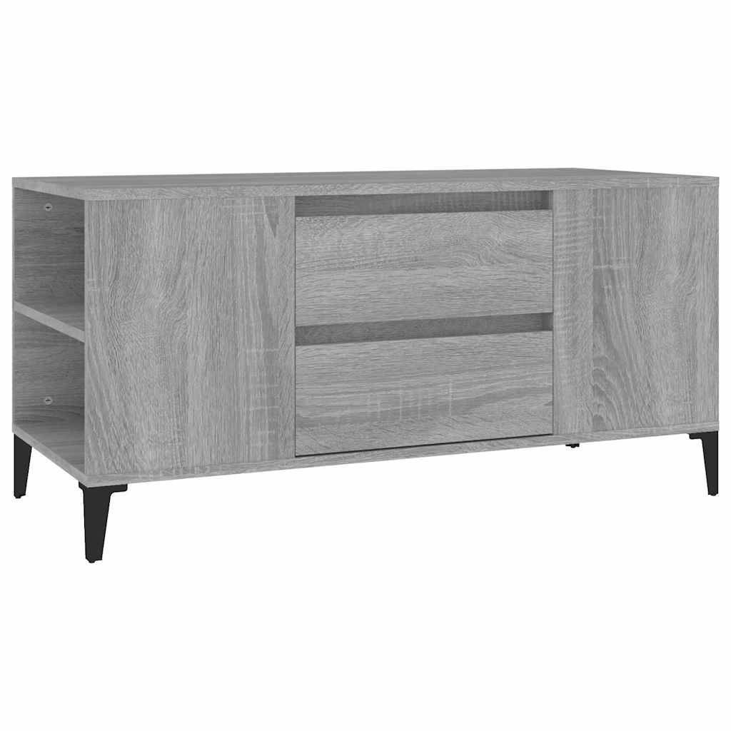 TV Cabinet Grey Sonoma 102x44,5x50 cm Engineered Wood