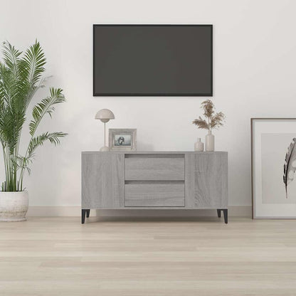 TV Cabinet Grey Sonoma 102x44,5x50 cm Engineered Wood